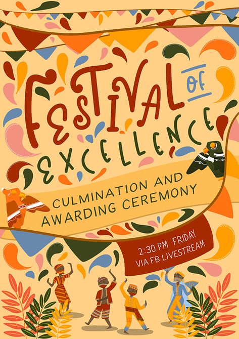 Festival of Excellence 2021 :: Behance Latin Festival Poster, Spanish Wallpaper, Philippine Art, Dance Poster, Cultural Festival, Poster Ideas, Festival Design, Festival Posters, Event Poster