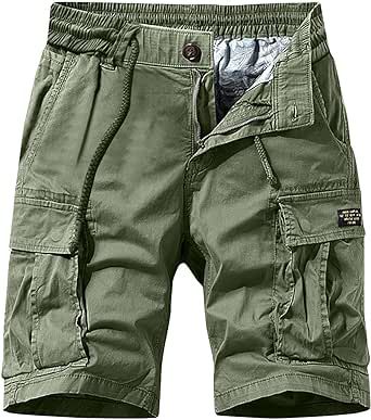 Camo Shorts for Men 2023 Summer Buckle Zipper Multi Pocket Straight Cargo Shorts 5 Inch Inseam Tooling Shorts Summer Short Pants, Workwear Shorts, Casual Joggers, Camo Shorts, Casual Summer Shorts, Shorts Cargo, Cargo Shorts Men, Jogger Shorts, Slim Fit Shorts