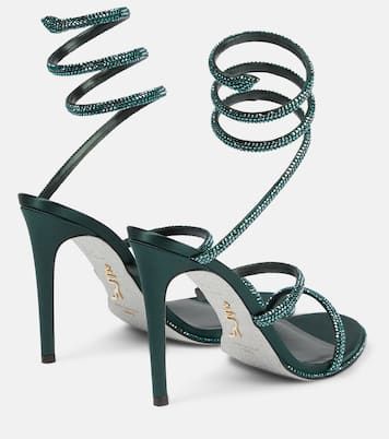 Rene Caovilla Shoes, Rene Caovilla, Embellished Sandals, Silk Maxi Dress, Sandal Fashion, High Heel Sandals, Designing Women, Open Toe, Clothing And Shoes