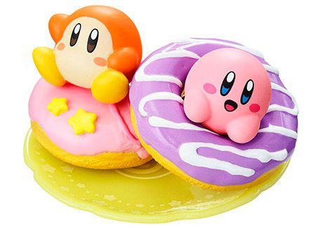 Hoshi no Kirby - Kirby - Waddle Dee - Candy Toy - Hoshi no Kirby Twinkle Sweets Time - 4 - Donuts (Re-Ment) | MyFigureCollection.net Kids Birthday Food, Nintendo Fan Art, Kirby Character, Re Ment, Cream Soda, Hello Kitty Iphone Wallpaper, Kawaii Room, Birthday Food, Marshmallows