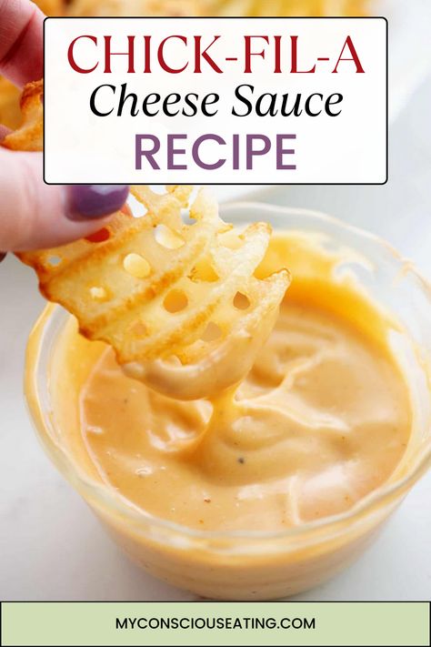 Cheese sauce in dipping dish Oven Fried Chicken Tenders, Chick Fil A Recipe, Potato Fry, Honey Mustard Recipes, Buns In My Oven, Copycat Chick Fil A, Chick Fil A Sauce, Mustard Recipe, Homemade Sauce Recipes