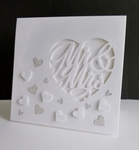 SC580 ~ Hearts Galore by sistersandie - Cards and Paper Crafts at Splitcoaststampers Wedding Card Ideas, Wedding Cricut, Tonic Cards, Wedding Congratulations Card, Cricut Wedding, Wedding Cards Handmade, Card Simple, Wedding Congratulations, Cricut Cards