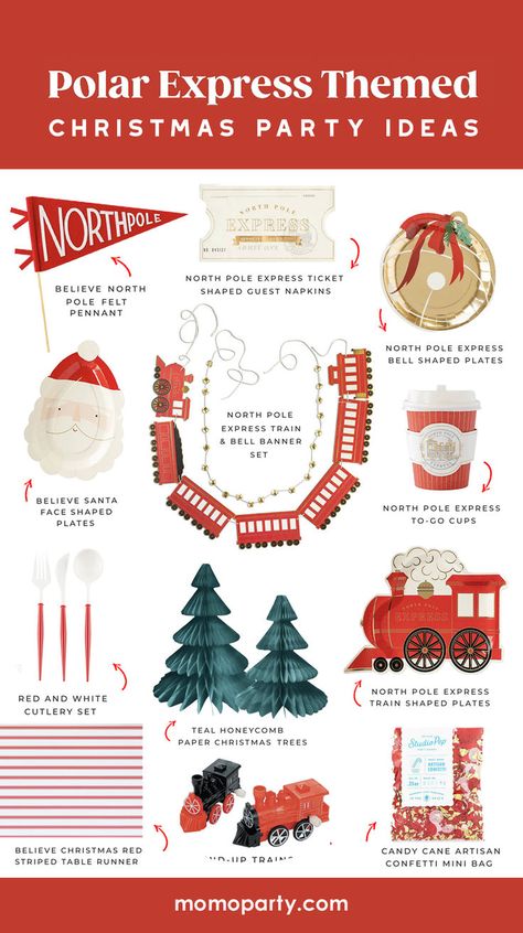 Polar Express Book, Polar Express Christmas Party, Polar Express Theme, Polar Express Christmas, Polar Express Party, Holiday Party Ideas, Christmas Party Ideas, Christmas Express, Christmas Movie Night