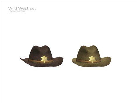 Severinka_'s [WildWest] - Sheriff hat Sims 4 Sheriff Cc, Sheriff Hat, Random Theme, Royal Nursery, Sims 4 Decades Challenge, Sims 4 Clutter, Cowboy Decorations, Hall Interior, Chapeau Cowboy