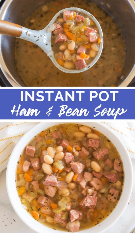 Instant Pot Ham, Ham Soup Recipes, Ham And Bean, Slow Cooker Ham, Leftover Ham Recipes, Ham Soup, Ham And Beans, Instant Pot Soup Recipes, Ham And Bean Soup