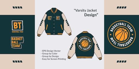 Basketball Varsity Jacket, Varsity Jacket Design Ideas, Varsity Jacket Back Design, Varsity Jacket Ideas, Varsity Aesthetic, Varsity Jacket Design, Prom Jacket, Varsity Design, Debate Team