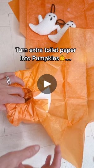 367K views · 4.4K reactions | PUMPKIN PAPER Easy Halloween DIY for your Bathroom! | At Home With Shannon Paper Bag Pumpkins, Pumpkin Toilet Paper, At Home With Shannon, Easy Diy Halloween, Halloween 2, Halloween Crafts For Kids, Autumn 2024, Thanksgiving Decor, Halloween Projects