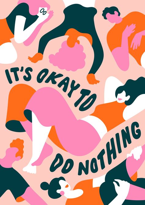 الفن الرقمي, Do Nothing, Template Instagram, Art Et Illustration, It's Okay, Graphic Design Inspiration, Illustrations Posters, Graphic Illustration, Digital Illustration