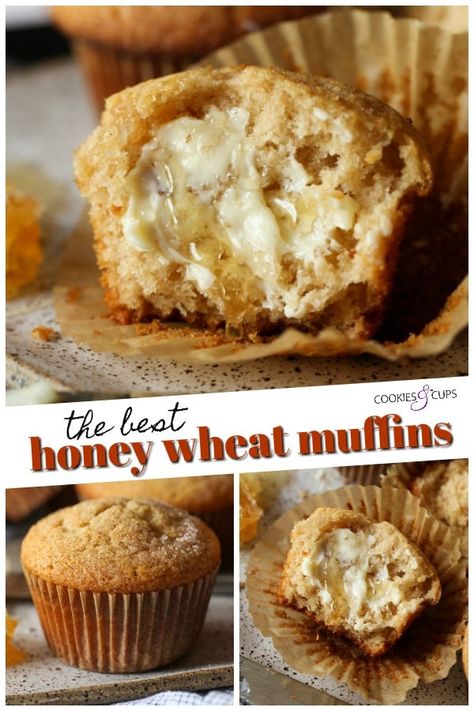 Whole Wheat Flour Muffin Recipes, Vegan Whole Wheat Muffins, Honey Wheat Muffins, Wheat Flour Muffin Recipes, Honey Muffins Healthy, Wheat Flour Dessert Recipes, Whole Wheat Muffins Healthy, Whole Wheat Recipes Baking, Whole Wheat Flour Cake Recipe