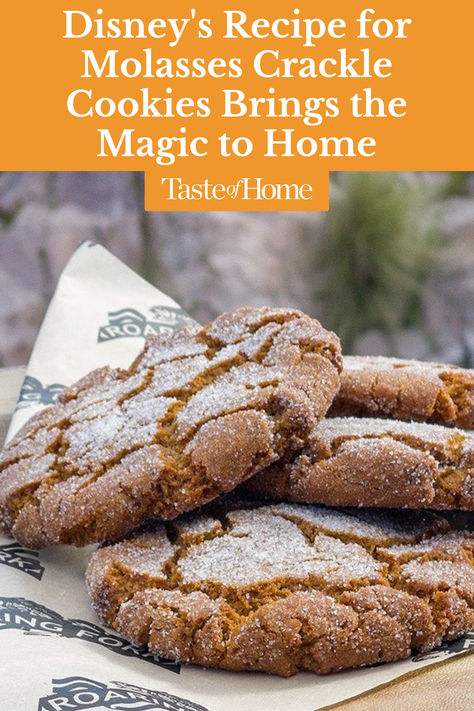 These iconic cookies are usually found at Disney’s Wilderness Lodge, but they are easily adapted to home kitchens. This deliciously chewy Molasses Crackle Cookies recipe packs in molasses and all the holiday flavor we could crave, which makes them perfect whether you want to leave them out for Santa or save them all for yourself. Disney Molasses Crackle Cookie, Crumbl Cookie Copycat Molasses, Disney Molasses Cookies, Disney's Molasses Crackle Cookies, Disneys Crackle Molasses Cookies, Molasses Kringle Cookies, Super Soft Molasses Cookies, Starbucks Molasses Cookies, Molasses Baking Recipes