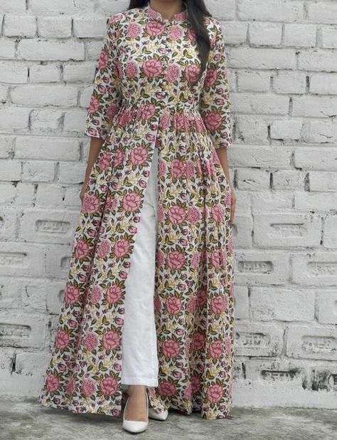 New Frock Design, Beautiful Kurti, New Frock, Shrug For Dresses, Frock Fashion, Designer Kurti Patterns, Long Kurti, Long Kurti Designs, Long Dress Design