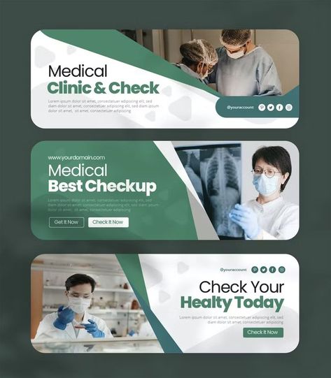 Web Banner Ideas, Facebook Cover Design Inspiration, Medical Banner Design, Facebook Cover Page Design, Cover Facebook Design, Medical Ads, Business Facebook Cover, Social Media Ads Design, Medical Poster