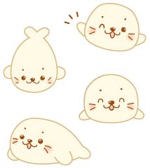 Cute Seals Drawing, Seal Drawing Cute, Sirotan Seal, Cute Seal Drawing, Seal Drawing, Cute Seals, Cute Kawaii Animals, Kawaii Chibi, Arte Inspo