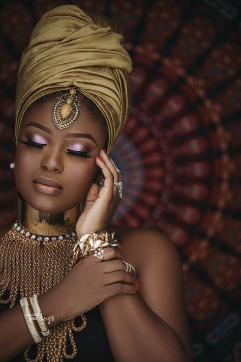 West African Photoshoot, Nubian Photoshoot Ideas, Nubian Women, Skin Aesthetic, African Goddess, Nubian Queen, African Royalty, Themed Bridal Shower, Bridal Shower Inspiration