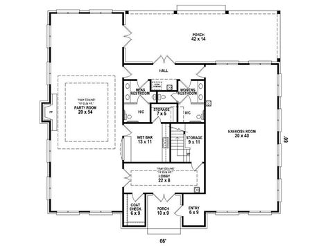 Floor Plan Club Floor Plan, Clubhouse Design, Strip Mall, Duplex House Plans, Construction Drawings, Family Plan, Duplex House, Family House Plans, Building Code