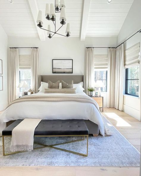 How to Choose The Right Coffee Table For Your Space + A Brass & Lucite Round-Up - ZDesign At Home Cottage Kitchen Renovation, Bedroom Vibes, Spring Bedroom, Room Master, Bedrooms Decor, Master Bed, Coastal Bedroom, Coastal Grandma, Farmhouse Bedroom Decor