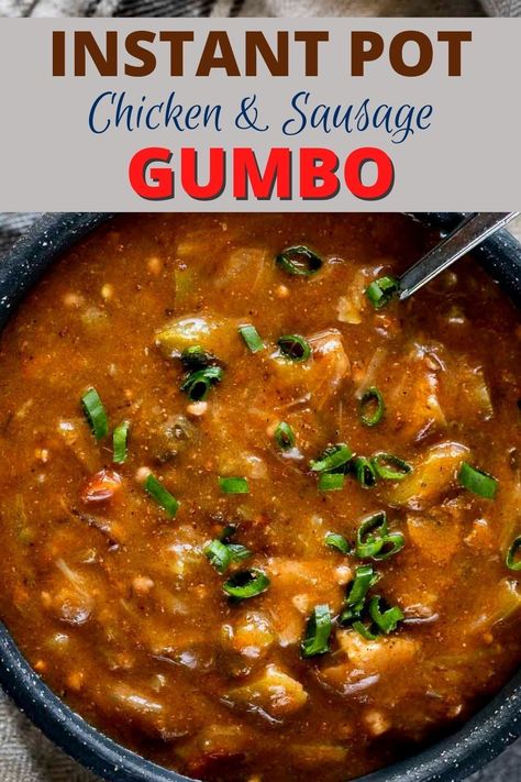 Instant Pot Gumbo Recipe, Gumbo Recipe Crockpot, Instant Pot Gumbo, Seafood Broil, Chicken Sausage Gumbo, Seafood Stew Recipes, Seafood Dip, Southern Louisiana, Pressure Cooking Recipes