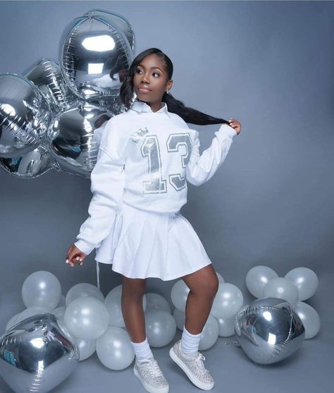 13 Year Birthday Outfits, Sneakerball Photoshoot, Birthday Outfits 12 Yr, Sneaker Ball Photoshoot Ideas, Birthday Outfit 10-12, Sweet 13 Birthday Outfits, 13th Birthday Party Outfit Ideas, Cute 13th Birthday Outfits, Photoshoot Ideas For 14th Birthday