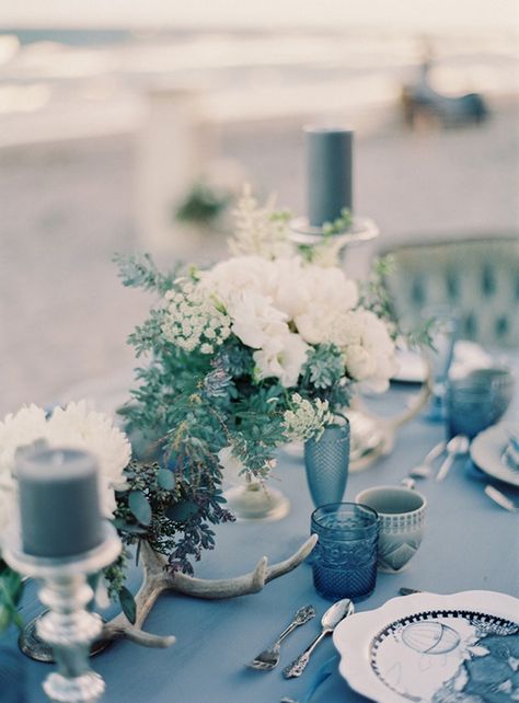 ‘Sea of Love’ – Heavenly Beach Wedding Inspiration from Melanie Gabrielle Photography 2015 Wedding Trends, Silver Color Palette, Spring Wedding Color Palette, Blue Winter Wedding, Pantone 2016, Chic Vintage Brides, Wedding Silver, Winter Wedding Colors, Spring Wedding Colors