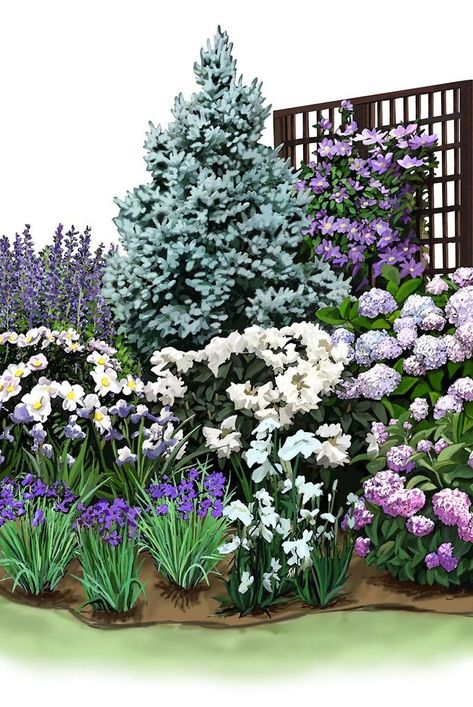 Create a pocket of color in your yard with a few easy-care favorites! Corner Decoration Ideas, Garden Corner Ideas, Front Yard Landscaping Flowers, Corner Decoration, Corner Ideas, Garden Corner, Landscaping Flowers, Landscaping Front Yard, Garden Plan