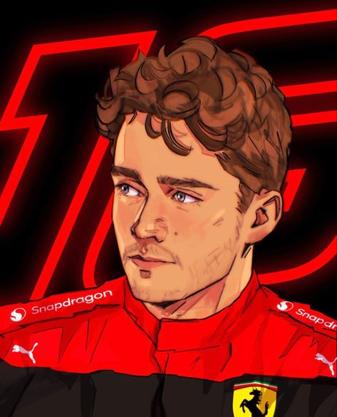 Charles Leclerc Painting, Charles Leclerc Fanart, Dessin F1, F1 Illustration, F1 Fanart, F1 Artwork, Leclerc Ferrari, F1 Art, Alice Book