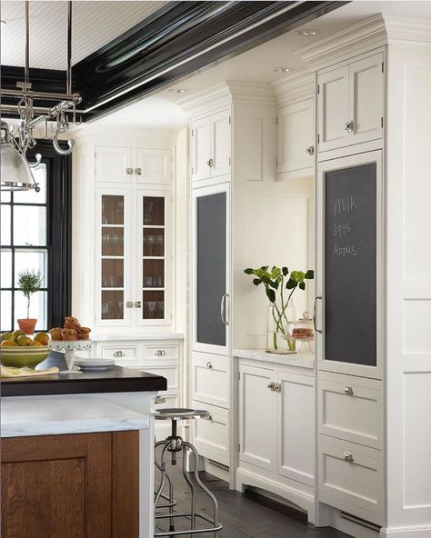 Kitchens of Instagram on Instagram: “Chalkboards in the kitchen? Oh Yea!!  By @christopherpeacock & @kconroy3133” Christopher Peacock Kitchen, Industrial Theme Kitchen, Peacock Kitchen, Christopher Peacock, Stylish Kitchen Design, Popular Kitchen Designs, Unique Kitchen Design, Kitchen Design Styles, Industrial Kitchen Design