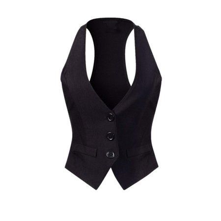 Corset Vest Outfits For Women, Women’s Vest, Womens Vest Suit, Black Waistcoat Outfit Women, Halter Waistcoat, Sheep Character, Vest Aesthetic, Suit Vest Women, Sleeveless Tuxedo