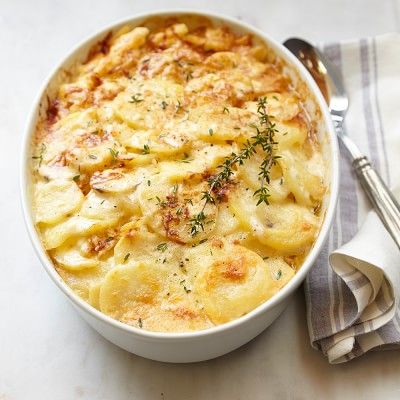 Potato Gratin With Thyme & Fontina Cheese Recipes With Gouda, William And Sonoma, Cajun Turkey, Truffle Mac And Cheese, Mac And Cheese Bites, Fontina Cheese, Gourmet Food Gifts, Potato Gratin, Cheese Bites