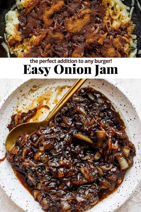 Onion Jam Recipe, Red Onion Jam, Wooden Skillet, Balsamic Vinegar Recipes, Red Onion Recipes, Balsamic Onions, Marmalade Recipe, Jam Recipes Homemade, Onion Jam