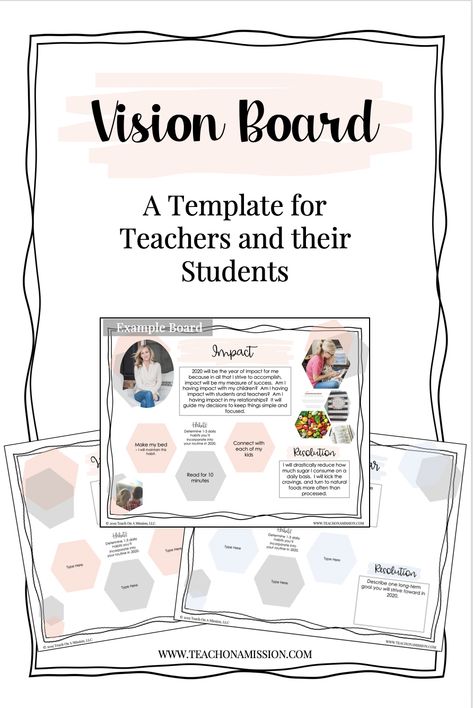 Classroom Vision Board, Teacher Vision Board Ideas, New Years Resolution Activities, Vision Board For Students, New Years Reflection, Student Vision Board, Vision Board Activity, Vison Bored, Staff Treats