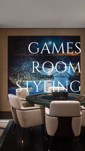 Katharine Pooley on Instagram: "The perfect games room. This poker table has been created specifically for this project by @silverliningfurniture. Katharine shows us a bespoke poker set with absolutely gorgeous detailing made by @alexandrallewellynlondon personally designed for the client. . . . . . . . . . . . . #gamesroom #interiordesign #interiordesigner #bespoke #bespokedetails #personalisation #luxuryinterior #luxury #london #londonproperty #luxurylondon" Katharine Pooley, Table Room, Poker Set, Poker Room, Personal Finance Books, London Property, Luxury London, Games Room, Perfect Game