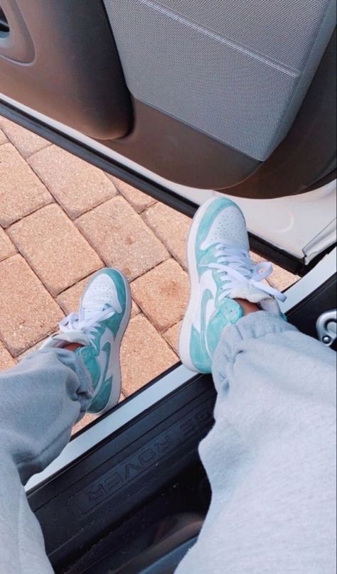 happinessinpixels Jordan 1 Retro High Turbo Green, Turbo Green, Jordan Shoes Girls, Custom Nike Shoes, Nike Shoes Jordans, Nike Air Shoes, Fresh Shoes, Cute Sneakers, Hype Shoes