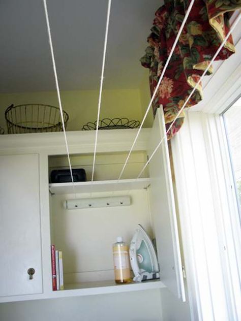 Laundry Storage Solutions, Clothes Lines, Laundry Room/mud Room, Laundry Room Remodel, Laundry Room Cabinets, Small Laundry Room, Small Laundry, Laundry Room Storage, Laundry Mud Room