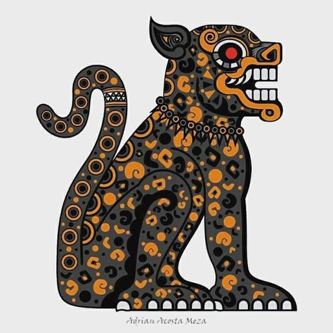 Mayan Jaguar, Jaguar Tattoo, Aztec Symbols, Mayan Tattoos, Aztec Tattoo Designs, Mayan Symbols, Maya Art, Aztec Culture, Mayan Art