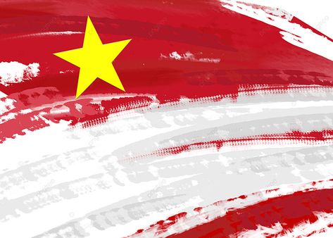 History Of Vietnam, Vietnam Flag, Flag Clipart, Soldier Silhouette, Brush Effect, History Background, Red And White Flag, Ink Background, Independence Day Background