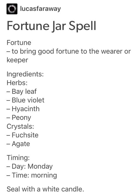 Fortune Spell, Fortune Spell Jar, Good Fortune Spell Jar, Good Fortune Spell, White Magic Spells, Jar Spells, Witch Bottles, Study Better, Tiny Jars