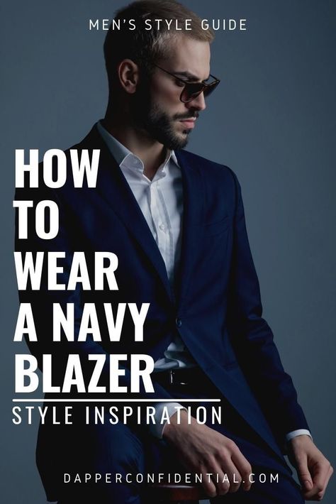 The navy blazer is a wardrobe cornerstone exuding timeless style. Understand how to wear it, dress codes, and get some inspiration for your look. Read the article now. Mens Navy Blazer Outfit, Navy Blue Blazer Outfit Mens, Dark Blue Blazer Outfit, Navy Blue Blazer Outfit, Blue Blazer Outfit Men, Mens Office Fashion, Navy Blazer Outfits, Sport Coat Outfit, Navy Blazer Men