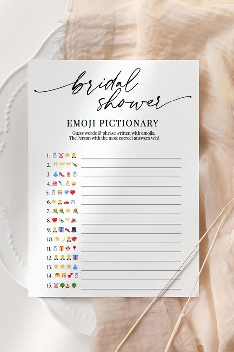 Bridal Shower Emoji Pictionary Game Wedding, Bridal Shower Emoji Game, Bachelorette Party, Bridal Shower Game Printable, Emoji Pictionary Bridal Shower Pictionary, Game Bachelorette Party, Emoji Game, Game Wedding, Emoji Pictionary, Emoji Games, Bridal Shower Game, Game Printable, Bridal Shower Games