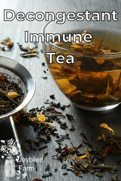 Decongestant Tea, Homemade Decongestant, Tea Blends Recipes, Tea Herbs, Herbs Tea, Coffee Shake, Herbal Remedies Recipes, Winter Tea, Wide Mouth Mason Jars