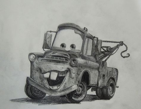 mater Mater Cars Tattoo, Towing Tattoo Ideas, Mater Tattoo Ideas, Tow Mater Tattoo, Disney Cars Drawing, Cars Drawing Disney, Tow Mater Drawing, Snk King Of Fighters, Dibujos Toy Story