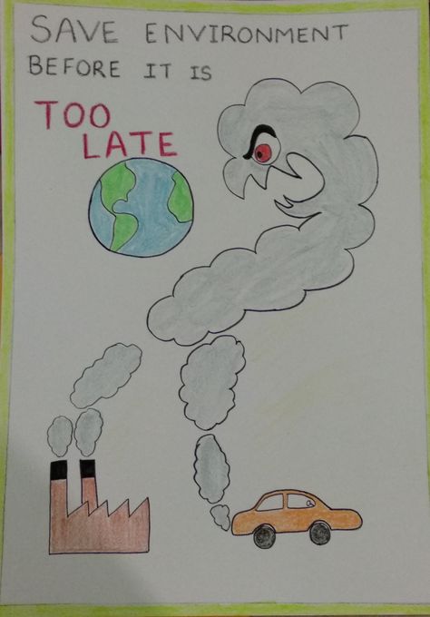 #saveenvironment#environment#earth#pollution#drawings#schoolprojects Earth Slogan Drawing, Drawing Of Pollution, Earth Pollution Project, Smog Awareness Posters, Air Pollution Drawing Easy, Environmental Art Drawing Easy, Air Pollution Poster For Kids, Earth Pollution Drawing, Air Pollution Poster Drawing