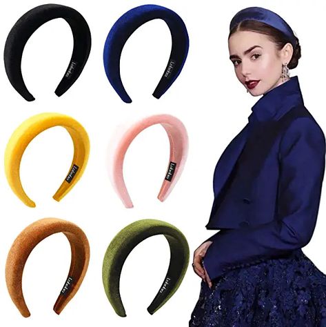 Amazon.com: padded hairband Headbands Women, Thick Natural Hair, No Slip Headbands, Perfect Ponytail, Velvet Hair, Head Bands, Velvet Headband, Wide Headband, Headband Styles