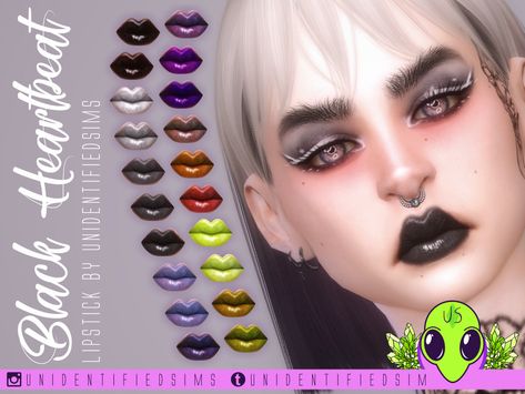 Peach Lipstick, Makeup Cc, Sims 4 Download, Sims 4 Cc Makeup, Sims 4 Body Mods, Black Lipstick, The Sims 4 Download, Black Lips, Sims Community