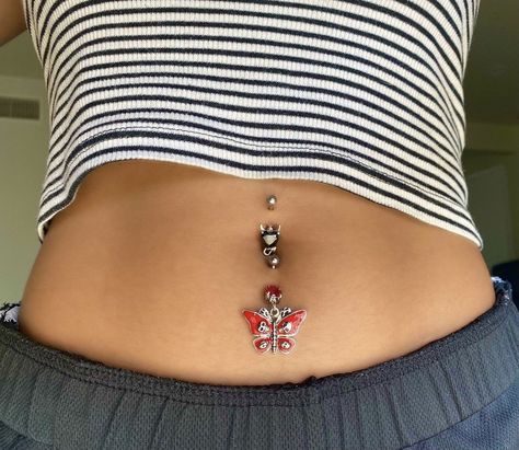 Double Belly Piercing, Stomach Piercings, Cute Nose Piercings, Bellybutton Piercings, Belly Button Piercing Jewelry, Belly Piercing Jewelry, Belly Button Jewelry, Pretty Jewelry Necklaces, Cute Piercings