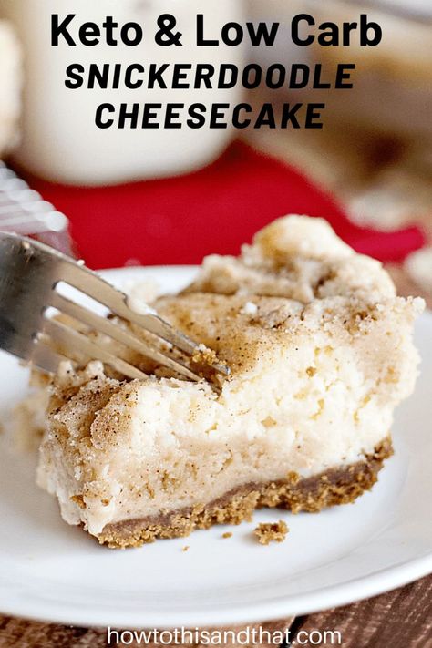 Snickerdoodle Cheesecake, Low Carb Cheesecake Recipe, Postre Keto, Low Carb Cheesecake, Keto Friendly Desserts, Low Carb Dessert, Keto Cake, Low Carb Sweets, Keto Cheesecake