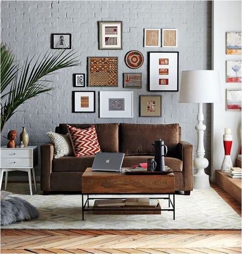 Humble Hues: The Five Best Colors for Sofas - France & Son - Medium Brown Couch Decor, Sofa Kulit, Brown Sofa Living Room, Brown Living Room Decor, Brown Couch Living Room, Furnitur Ruang Keluarga, Brown Leather Sofa, Casa Vintage, Couch Decor