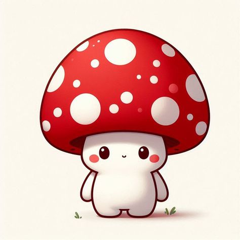 Mushroom Doodle, Kawaii Mushroom, Empty Notebook, Mushroom Drawing, Cute Mushroom, Shrinky Dink, Blind Bags, Cute Chibi, Cute Doodles