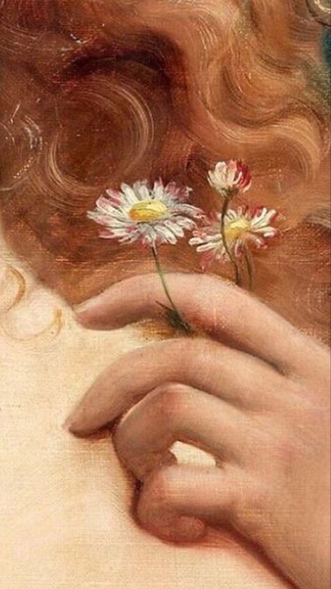 Hands Painting, Flowers