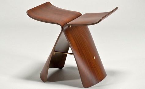 Sori Yanagi Butterfly Stool, Butterfly Stool, Butterfly Chairs, Mission Chair, Sori Yanagi, Vitra Design Museum, Office Chair Without Wheels, Vitra Design, Danish Furniture Design