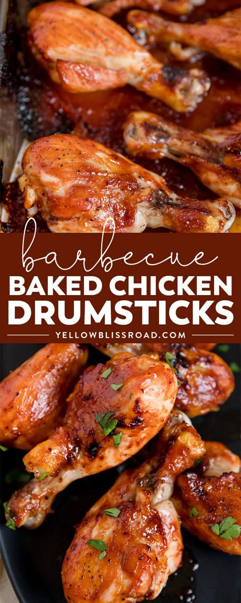 Barbecue Baked Chicken, Chicken Drumsticks Baked, Chicken Drumsticks Oven, Chicken Legs In Oven, Baked Drumsticks, Chicken Drumsticks Recipe, Drumsticks Recipe, Bbq Chicken Legs, Baked Chicken Drumsticks